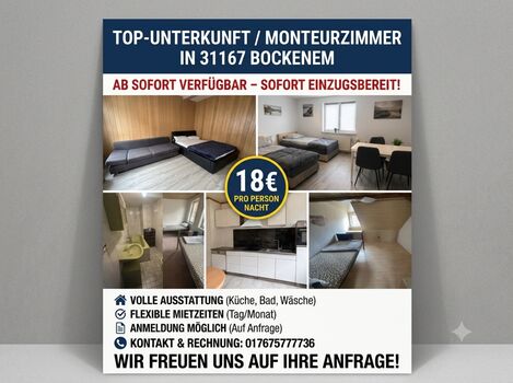 Monteurzimmer & Gästezimmer in Bockenem – Komfortable Monteurzimmer & Gästezimmer in Bockenem – Komfortable