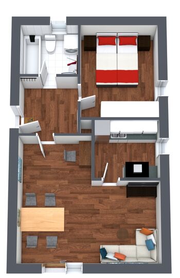 Voll möblierte ausgestatte 2 Zi-Whg für Langzeitaufenth. Obrázok 2 Voll möblierte ausgestatte 2 Zi-Whg für Langzeitaufenth. Obrázok 2