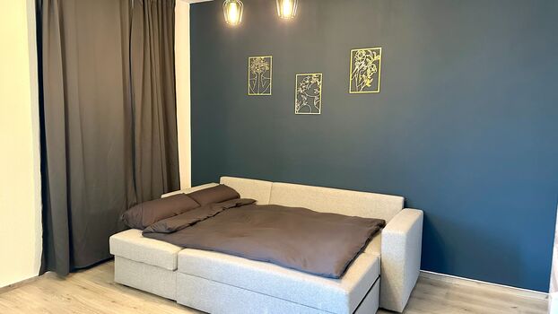 Schlafcouch im Wohnzimmer Schlafcouch im Wohnzimmer