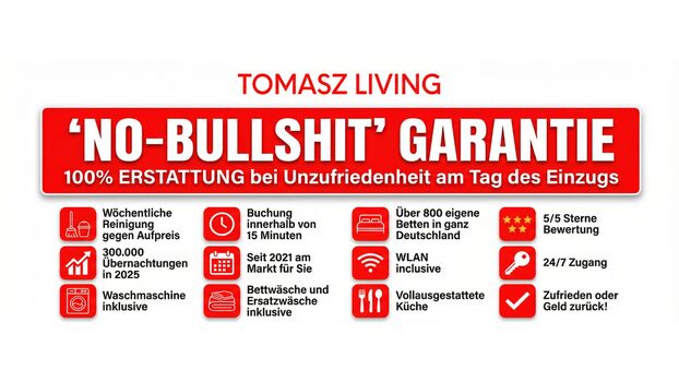 TOMASZ LIVING Alsdorf: 0% Risiko | Einzelbetten | WLAN Zdjęcie 3 TOMASZ LIVING Alsdorf: 0% Risiko | Einzelbetten | WLAN Zdjęcie 3