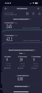 Fast maximaler Datendurchsatz im W-LAN Fast maximaler Datendurchsatz im W-LAN