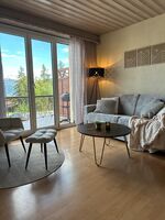 Wohnbereich mit Möglichkeit das Sofa als Bett zu nutzen Wohnbereich mit Möglichkeit das Sofa als Bett zu nutzen