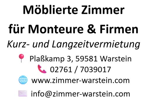 Möblierte Zimmer in Warstein Möblierte Zimmer in Warstein