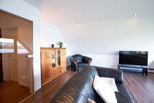 Wohnzimmer mit Smart 55 Zoll Fernseher Wohnzimmer mit Smart 55 Zoll Fernseher