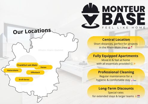 MONTEUR BASE - Unterkunft für 2-7 Personen in Hanau Zdjęcie 5 MONTEUR BASE - Unterkunft für 2-7 Personen in Hanau Zdjęcie 5