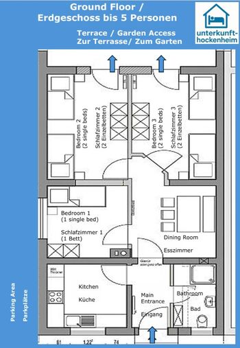 Aufteilung EG / ground floor plan Aufteilung EG / ground floor plan