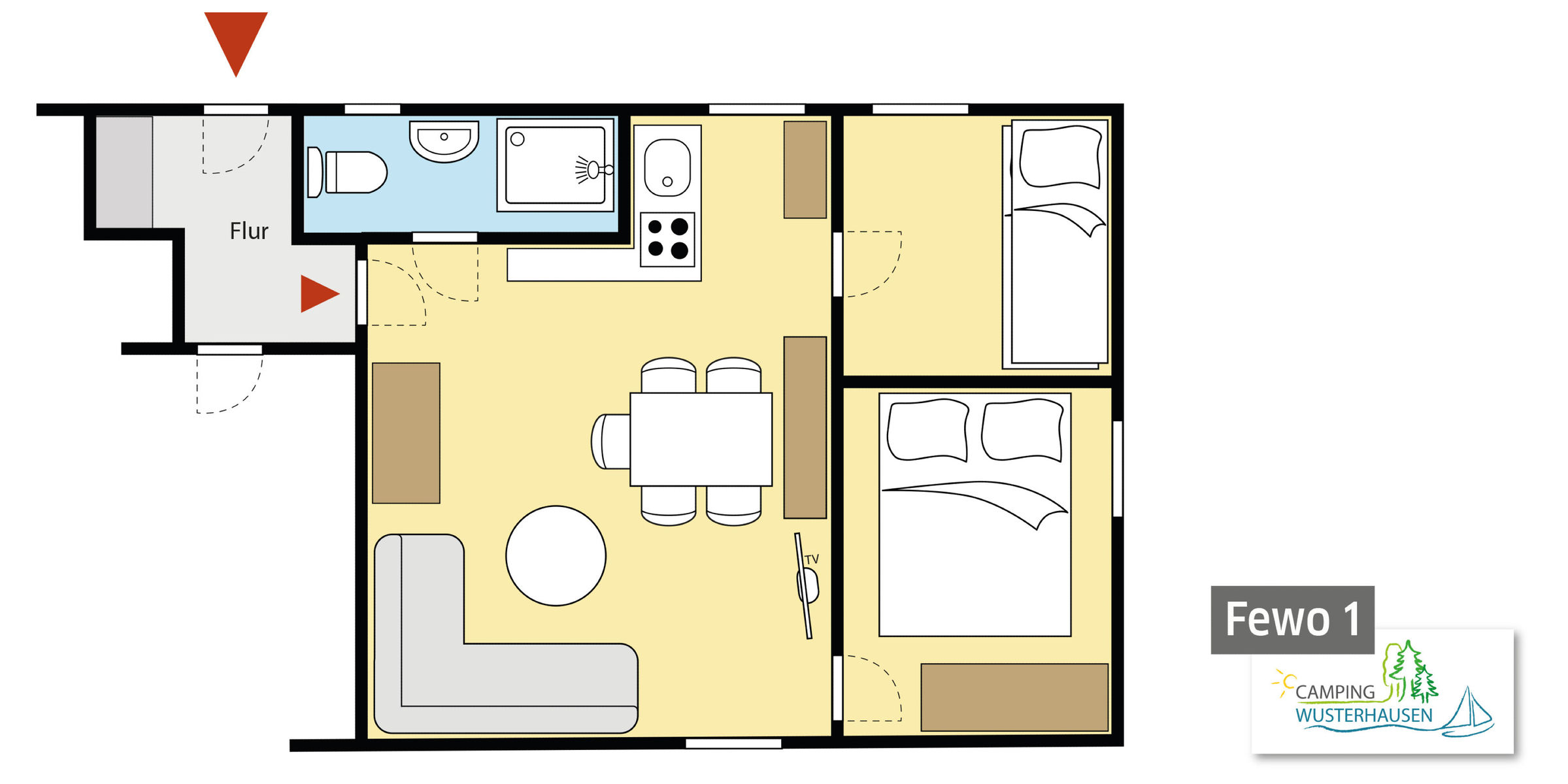 FeWo 1 - Grundriss FeWo 1 - Grundriss