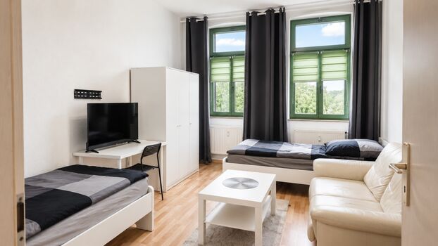 Günstige 3Zi-Monteurwohnung Chemnitz | WLAN | ruhig | Einzelbetten | 5P Günstige 3Zi-Monteurwohnung Chemnitz | WLAN | ruhig | Einzelbetten | 5P