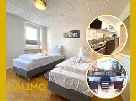 DALIMO apartments ※ Wohnung bis 4 Pers. mit Balkon & Grill