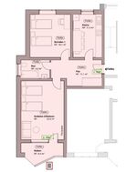 Grundriss der Wohnung - hier werden Sie schlafen. Schauen Sie sich schon mal vorab um und suchen sich ein Bett aus! ;-)