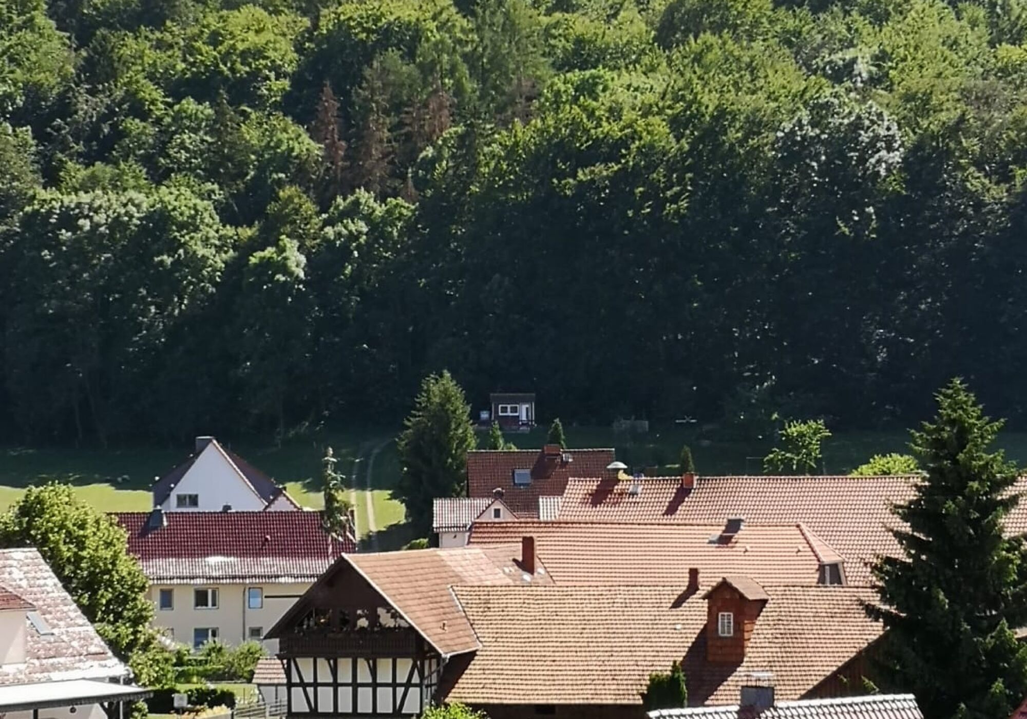 Der Ausblick auf den Ort Lutter