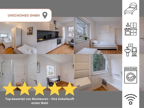 Monteurhaus - 5 Doppelzimmer für bis zu 10 Personen Bild 1