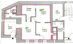 Grundriss Apartment 1