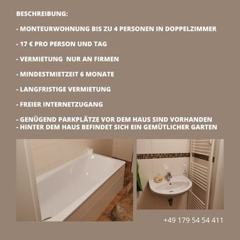 Monteurwohnung, min. 6 Monaten Mietzeit Bild 2