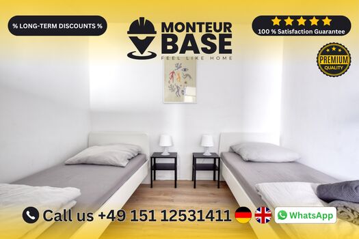MONTEUR BASE - Unterkunft für 2-7 Personen in Mainz
