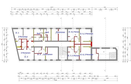 Neu geplantes Monteuerzimmer , 2 x 4 ZKB a 100 m2 Bild 3