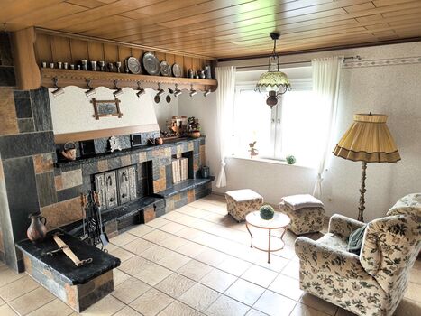 Offener Kamin im Wohnbereich