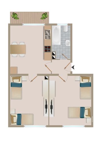 CosyHomes24 (GE09b) • Balkon • Higspeed-Wifi • Stellplatz Bild 4
