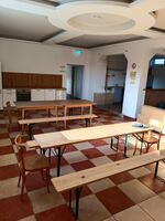 Küche mit Essbereich, großer Wohnbereich