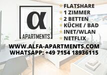 Stuttgart Doppelzimmer im 2er Flatshare 2 Betten INET WM Bild 1