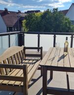 Große Terrasse Erdgeschoss Zugang von EG Flur/Schlafzimmer