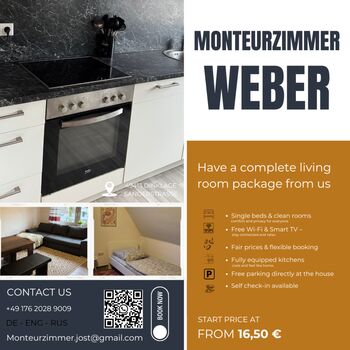 Monteurwohnung David – bis 10 Personen 👷‍♂️👷‍♀️