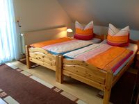 Elbdeich: Schlafzimmer mit Blick auf den Deich