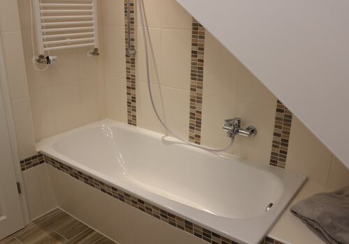 Badezimmer, mit Abduschmöglichkeit (Höhe 1,92cm) Duschrollo