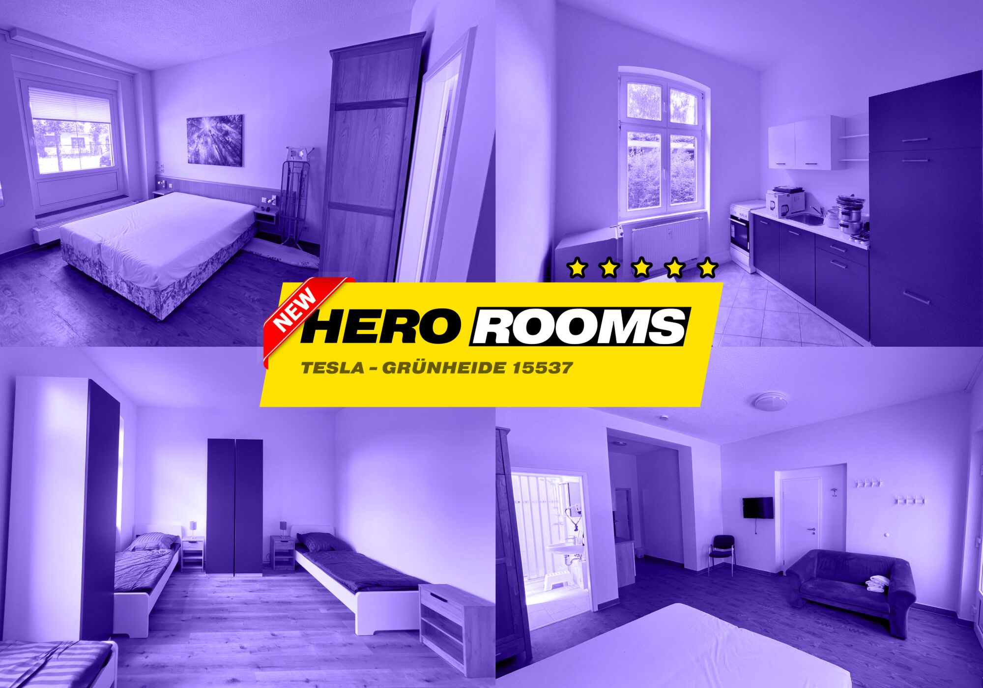 HEROROOMS - Apartments und Boardinghouse nur 5 min von TESLA