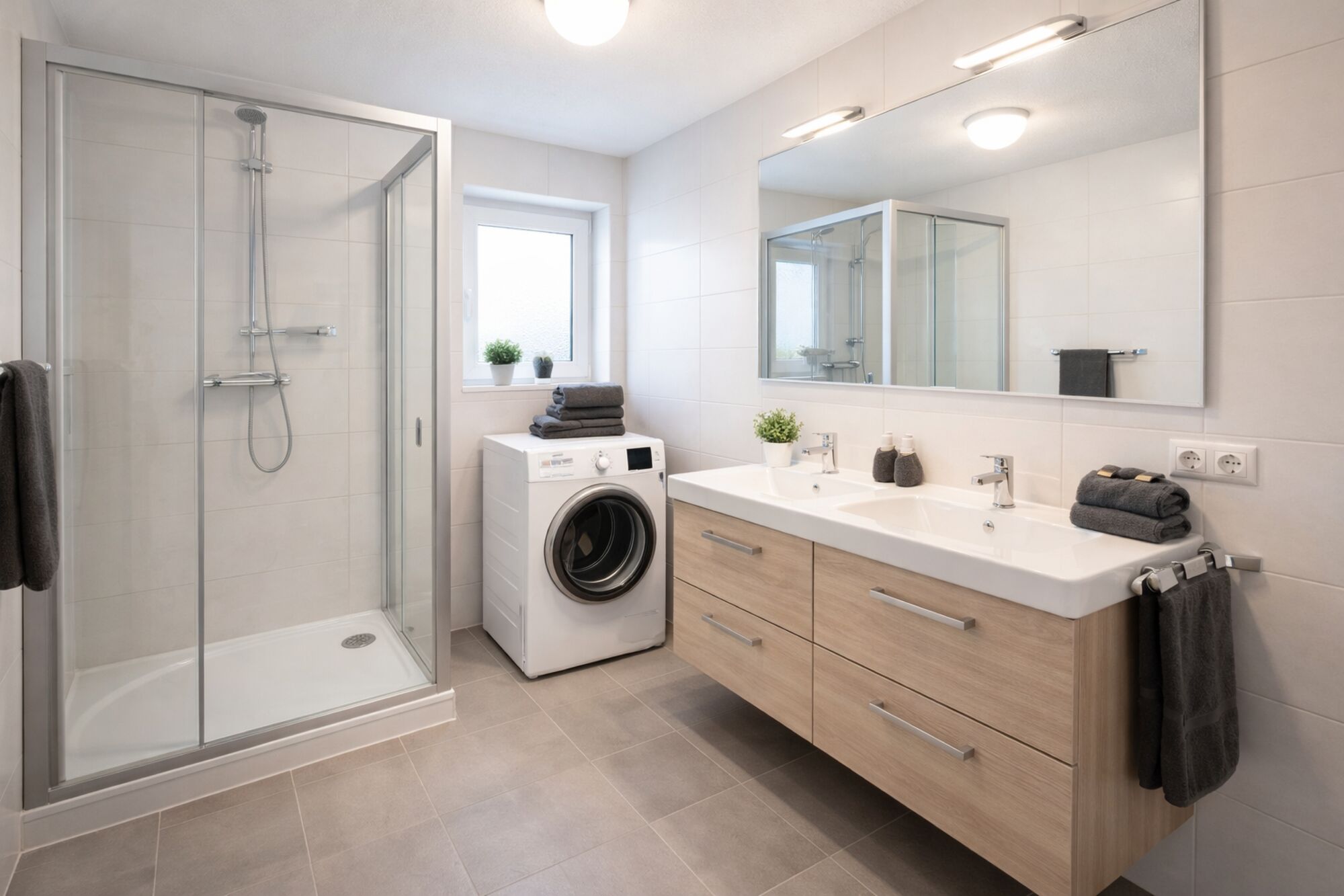 Badezimmer voll ausgestattet