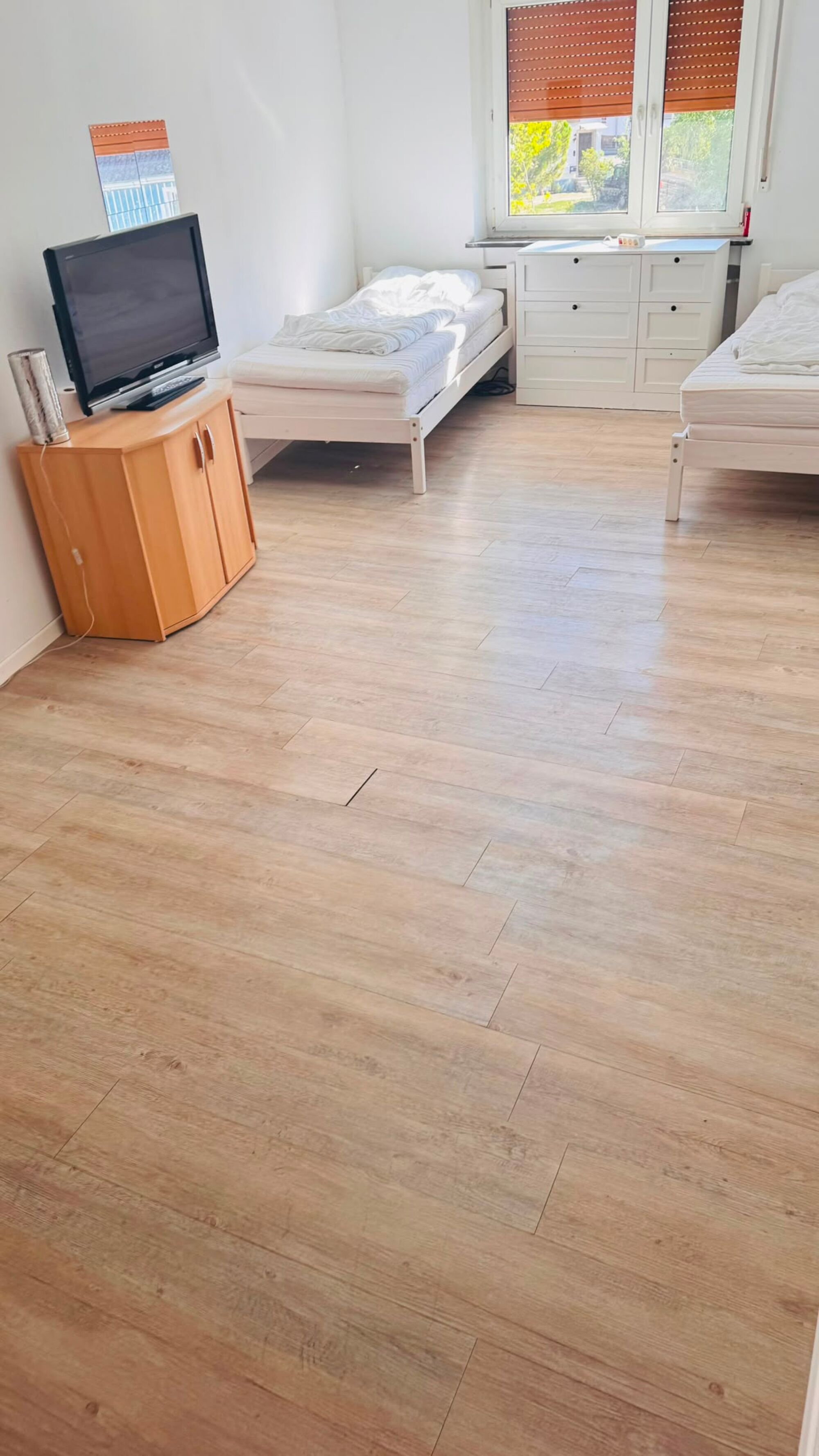 2 Einzelbetten im Zimmer m TV