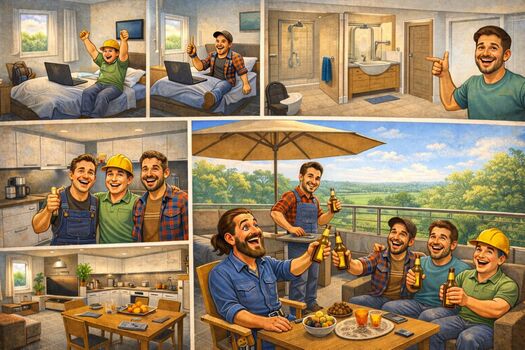 Komplette Wohnungen für 5/6 Pers. nur an Firmen Bremen Bild 4