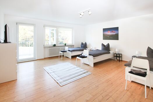 Schlafzimmer, 3 Einzelbetten