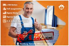 14/15 - 100 Betten - Voll ausgestattete Apartments - Eigene Küche - Eigenes Bad