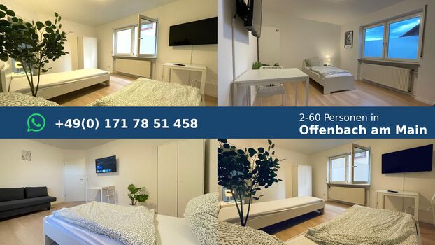 Komfortable Wohnung in Offenbach für bis zu 6 Personen