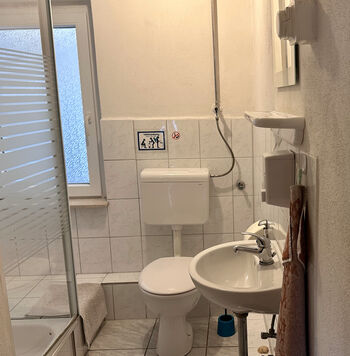 Gemeinschaftsbad im Ferienhaus