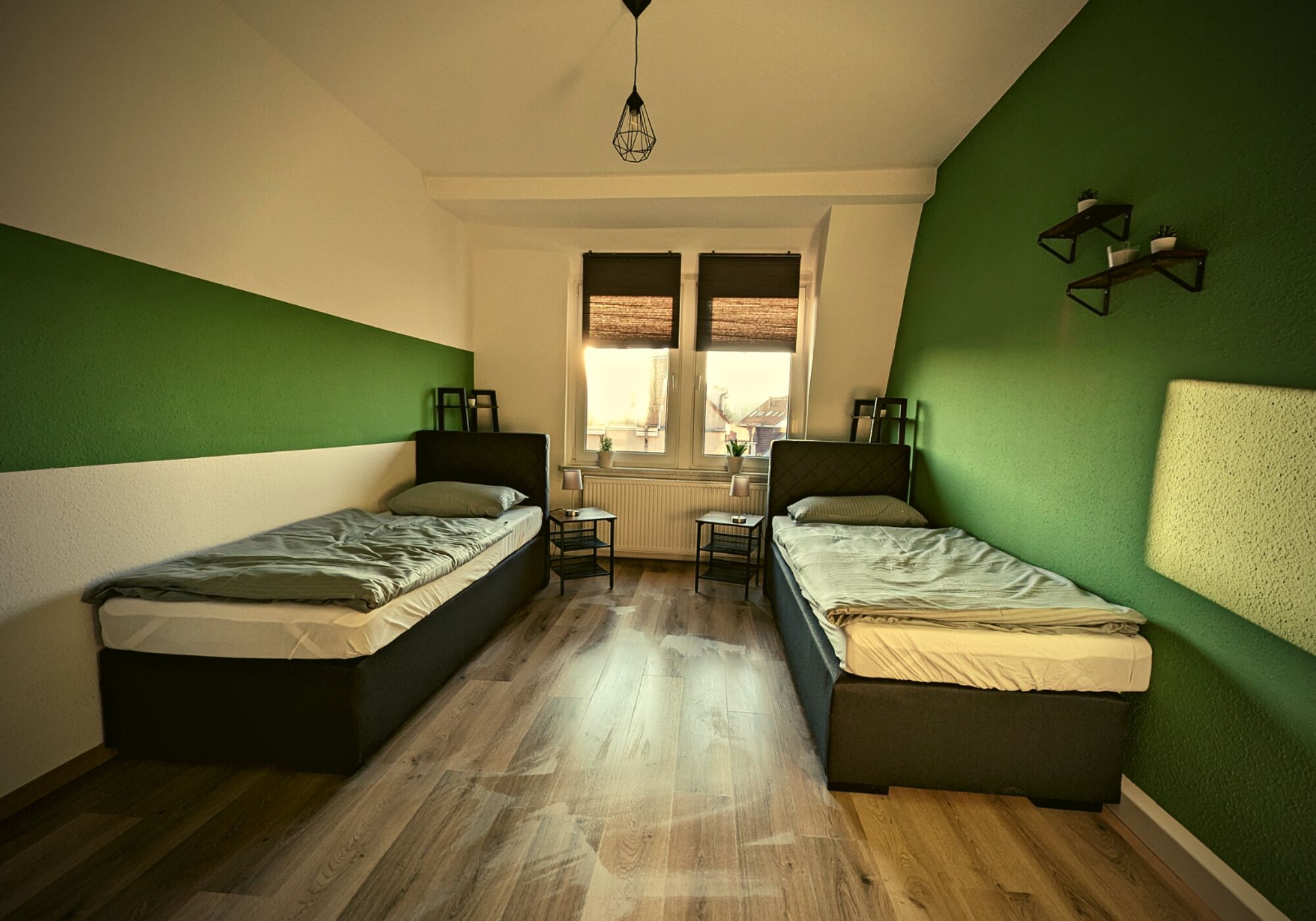 Schlafzimmer 1 mit 2 Einzelbetten