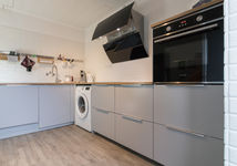 Kitchen with washing machine