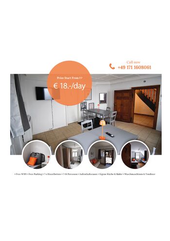 8xZim/Monteurwohnungen/Möblierte Wohnungen/Ferienwohnungen