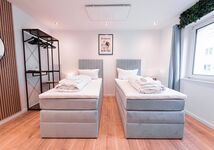 Schlafzimmer 1 Einzelbetten (Boxspringbetten)