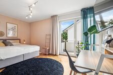 Balkon an Schlafzimmer