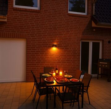 Modernes Ferienhaus bei Lüneburg – Terrasse, Grill Bild 4