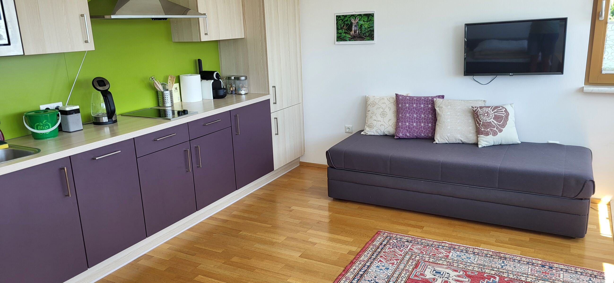 Küchenblock im Wohnschlafzimmer