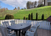 25qm große Terrasse in Südlage mit Blick auf die Weinberge