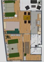 Grundriss Apartment 2. OG