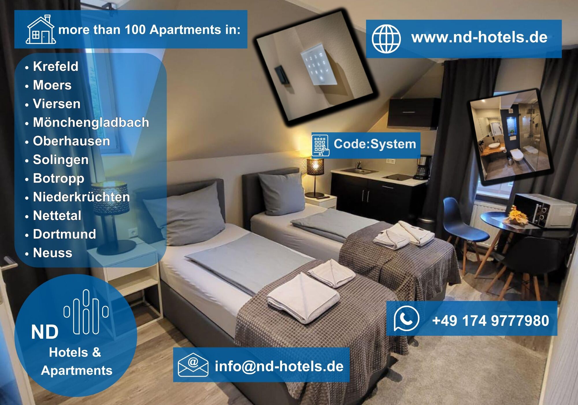 ND Apartments-/ Monteur-/ Ferienwohnungen-/ Nähe Messe