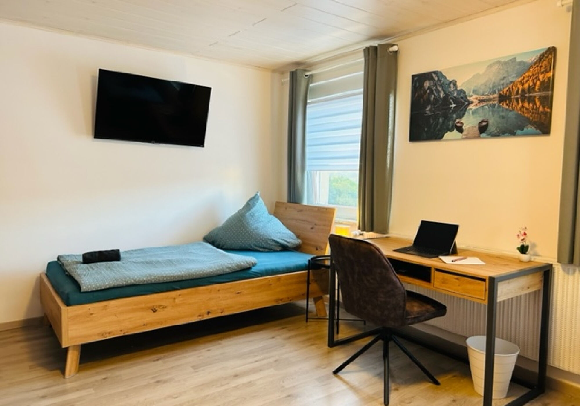 Dreibettzimmer Blau