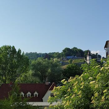 Blick vom Balkon