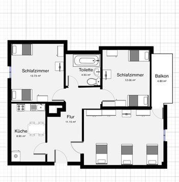 Zentrale Monteurwohnung für Firmen, Arbeiter und Monteure Zdjęcie 4